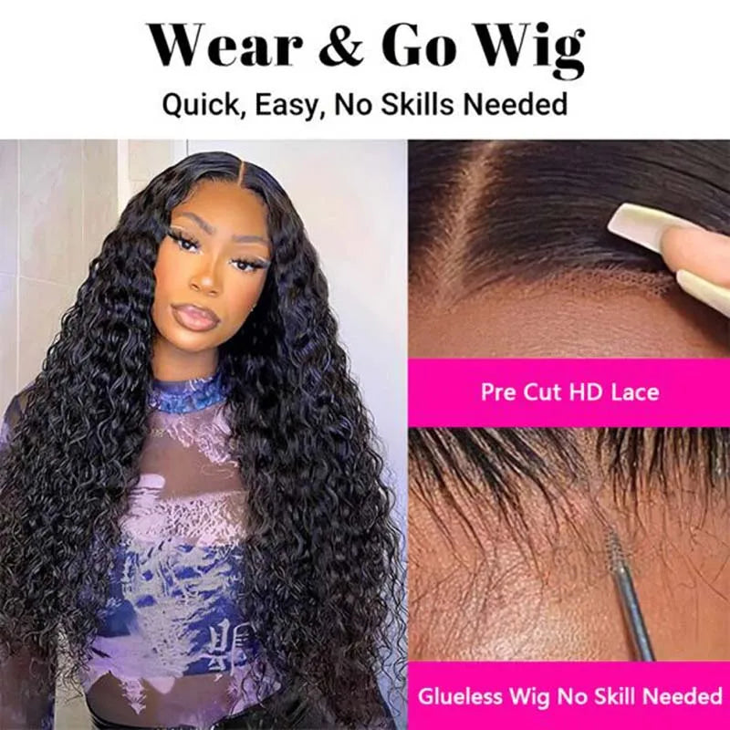 Wear And Go Glueless 5×5 6x4 HD Lace Closure Wig